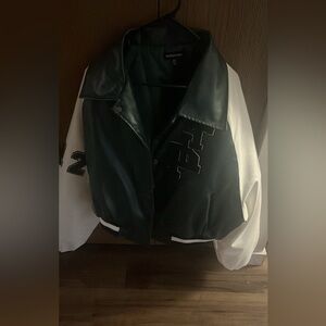 Green and White Varsity Jacket